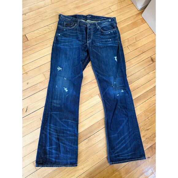 Guess Los Angeles Falcon Slim boot dark wash denim blue jeans - Picture 1 of 10